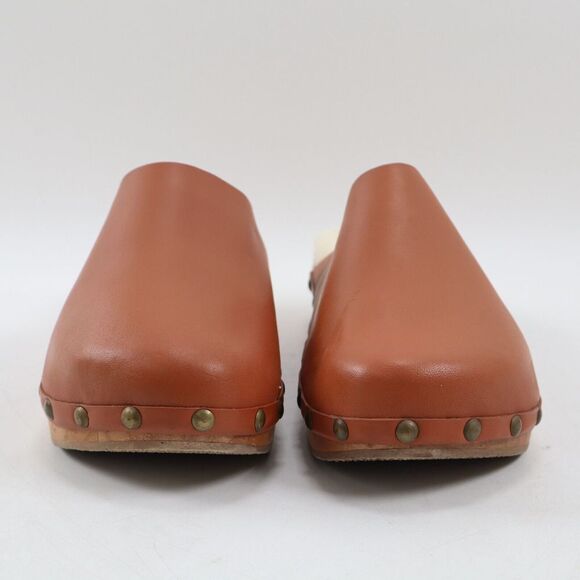 NEW Beek Mallard Mule Clogs Shearling Footbed Studded, Tan Leather, 8US MSRP$340 - Picture 5 of 11